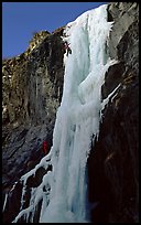 Stalactite of the Moulins Falls, La Grave. Alps, France ( color)