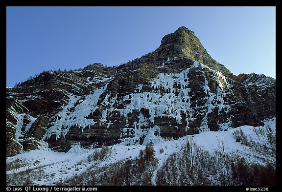 Tete de Gramusat in winter, Fressinieres. Alps, France (color)