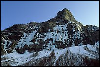 Tete de Gramusat in winter, Fressinieres. Alps, France (color)
