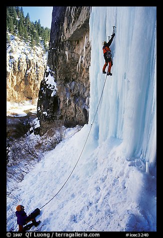 Climbing in Rifle Canyon, Colorado. USA