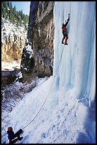 Climbing in Rifle Canyon, Colorado. USA