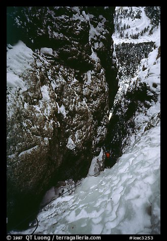 Following in the chimney. Lilloet, British Columbia, Canada