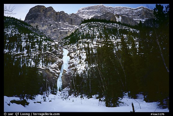 The Terminator wall seen from the base of Professor's fall. Canada (color)