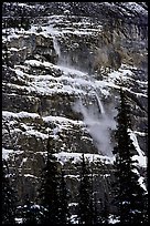 Avalanche across a rock face. Canada