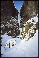 Snow traverse and headwall of Polar Circus. Canada