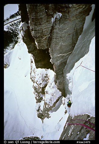Climbing the headwall of Polar Circus. Canada (color)