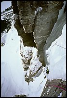 Climbing the headwall of Polar Circus. Canada (color)