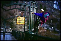 Approaching the climbs in Provo Canyon, Utah. USA ( color)