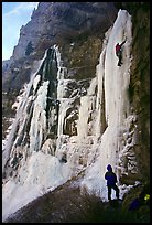 Climbing in  Provo Canyon, Utah. USA (color)