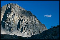 People on ridge in front of Mt Giraud. Kings Canyon National Park, California