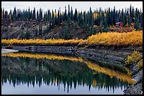 Cabin on the shores of Kobuk River. Kobuk Valley National Park, Alaska