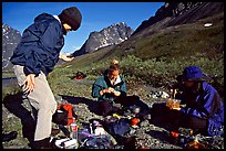 Camp breafast. Lake Clark National Park, Alaska