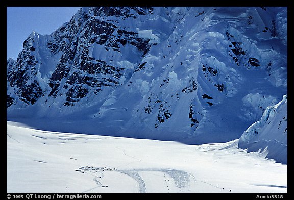 Kahilna international airport lies under the North Face of Mt Hunter. Alaska