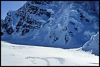 Kahilna international airport lies under the North Face of Mt Hunter. Alaska (color)