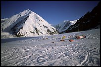 The base camp, at 7000 feet, is in the heart of a huge glacier system. Alaska ( color)