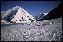 The base camp, at 7000 feet, is in the heart of a huge glacier system. Alaska