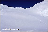 Camp on close to Kahilna Pass. Denali, Alaska (color)