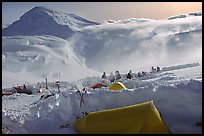 The first important camp, where people gather at a same spot, is found at 11000. Denali, Alaska (color)