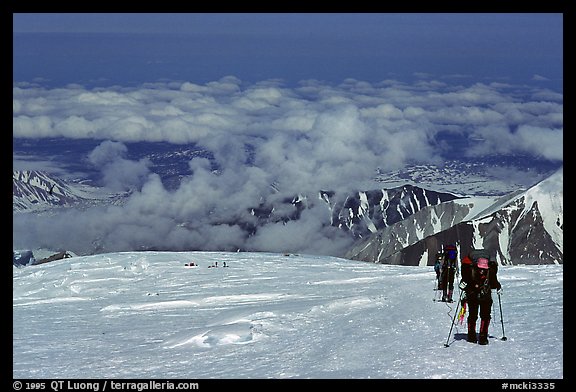 Our first carry day, up to the 14300 camp.. Denali, Alaska (color)