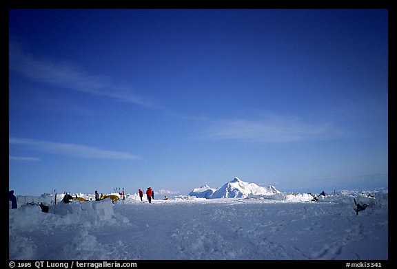 The main camp at 14300ft. Denali, Alaska (color)