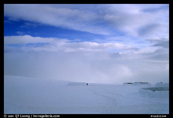 Fresh snow on the 14300ft camp. Denali, Alaska