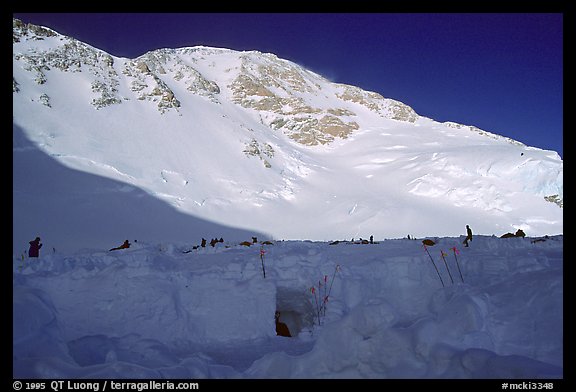 The ridge visible on the skyline is the West Rib, which was my planned itinerary. My companions had settled for the West Buttress, so I would do the second part of the climb solo. Denali, Alaska