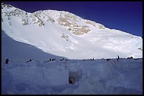 The ridge visible on the skyline is the West Rib, which was my planned itinerary. My companions had settled for the West Buttress, so I would do the second part of the climb solo. Denali, Alaska