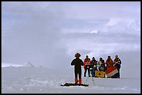 The 14300 camp has a very social, and international atmosphere. One could argue that it is hardly a wilderness experience since there are in permanence dozens of tents there during the short (May-June) climbing season. Denali, Alaska