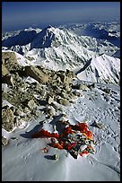 Remains of a tent which burned years ago from stove flare-up. Denali, Alaska