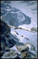 Last technical steps on the West Rib route. Denali, Alaska