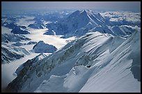 Summit ridge of Mt McKinley. Denali, Alaska (color)