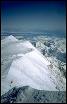 A view from the summit of Mt McKinley. Denali, Alaska