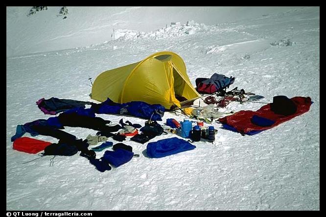 Time to repack my summit gear. Denali, Alaska (color)