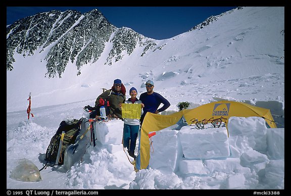 Joan Phelps, a blind woman from Anchorage summited a few hours after me, guided by her twin sons Marty and Mike. The most remarkable ascent ofthis year. Denali, Alaska