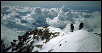 Party of three on the West Buttress. Denali, Alaska ( color)