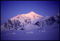 Reaching the base camp right at sunrise, after 18 days. Denali, Alaska (color)