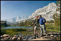 Father and son at Long Lake, John Muir Wilderness. Kings Canyon National Park, California ( color)