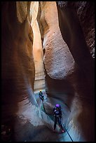 Into the darkness of Keyhole Canyon. Zion National Park, Utah ( color)