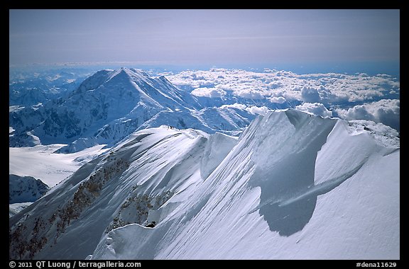 Summit Ridge of Mt McKinley. Denali National Park (color)