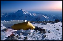 Balcony Camp, on the West Rib  of Mt McKinley. Denali National Park, Alaska, USA. (color)