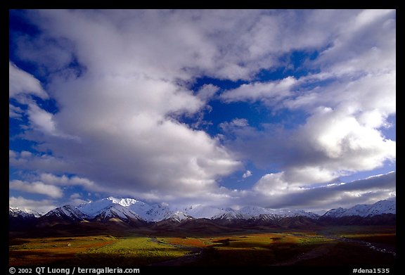 Alaska Range and sky, Polychrome Pass. Denali National Park, Alaska, USA.