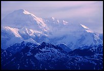 Mt Mc Kinley at sunrise from Denali State Park. Denali National Park, Alaska, USA.