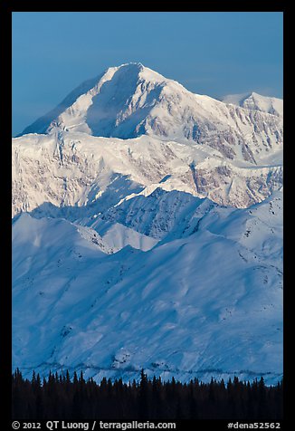Mt McKinley in winter. Denali National Park (color)