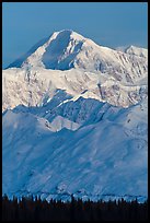 Mt McKinley in winter. Denali National Park, Alaska, USA.