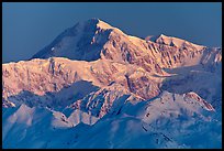 Mt McKinley, winter sunrise. Denali National Park, Alaska, USA. (color)