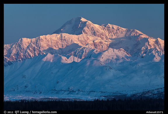 Denali, winter sunrise. Denali National Park (color)