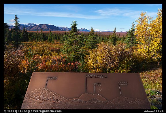 Sign identifying Denali. Denali National Park (color)