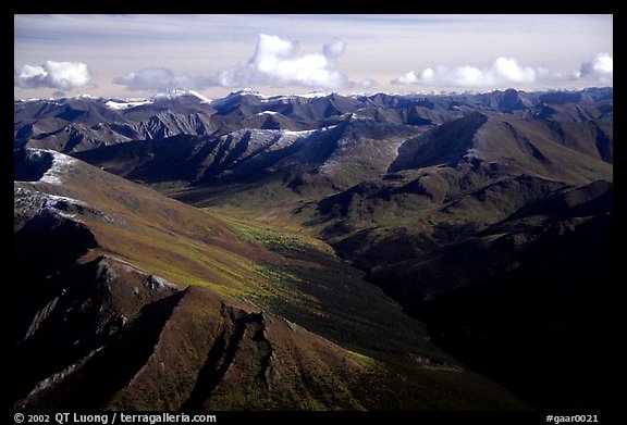 Aerial view of mountains. Gates of the Arctic National Park (color)
