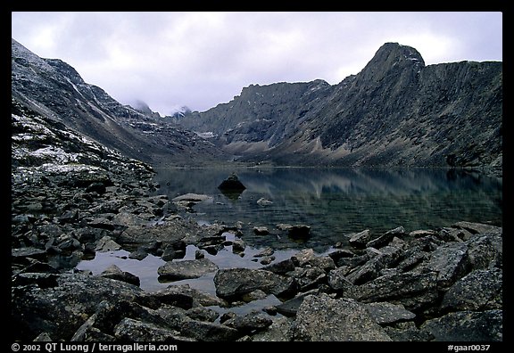 Lake II in Aquarius Valley near Arrigetch Peaks. Gates of the Arctic National Park, Alaska, USA.