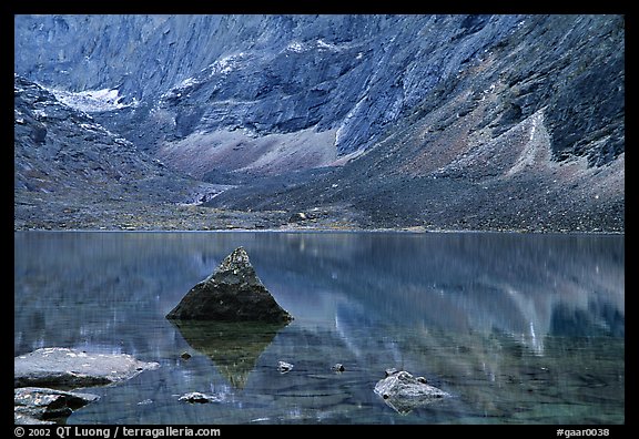 Lake II in Aquarius Valley near Arrigetch Peaks. Gates of the Arctic National Park (color)